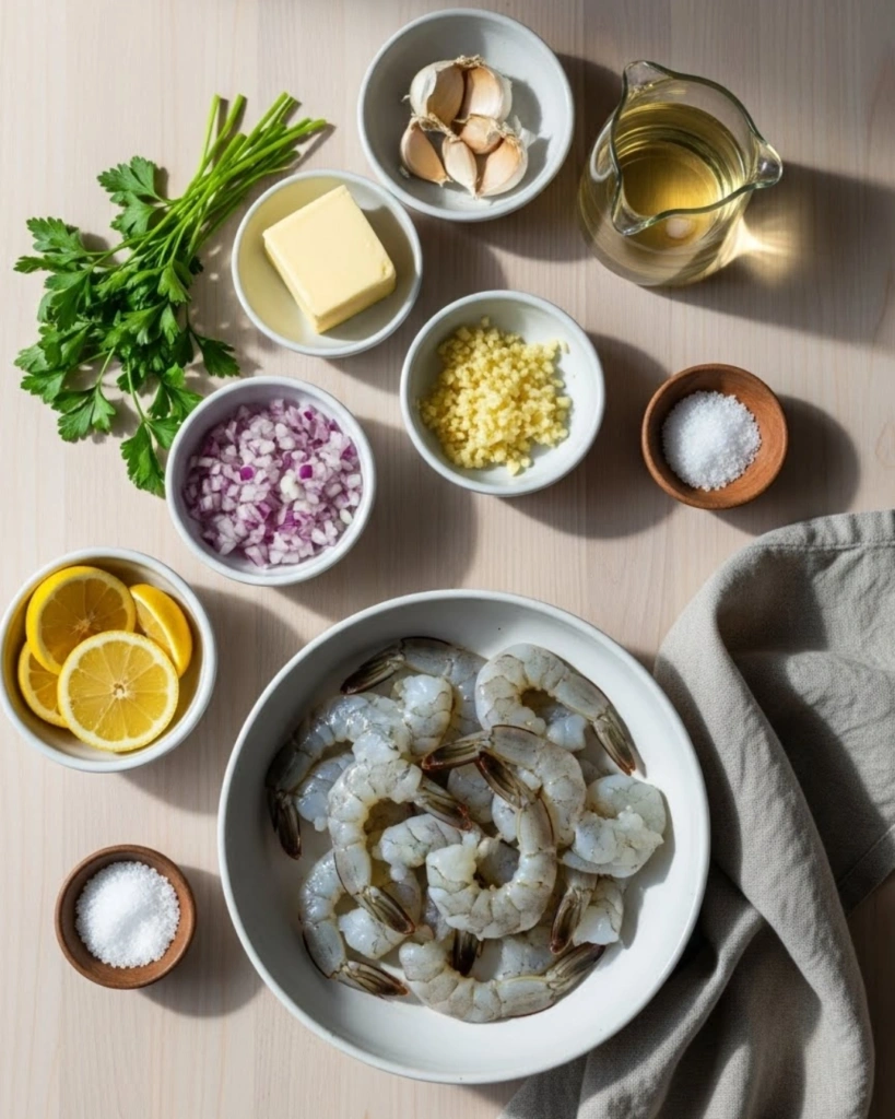 garlic-butter-shrimp-ingredients-modern-flatlay