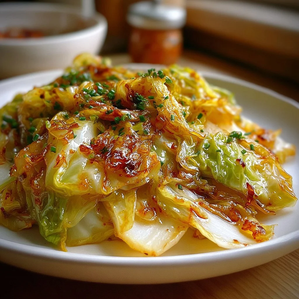 Chinese Fried Cabbage: A Cozy Family Favorite 2 Plate of Chinese fried cabbage garnished with sesame seeds and green onions