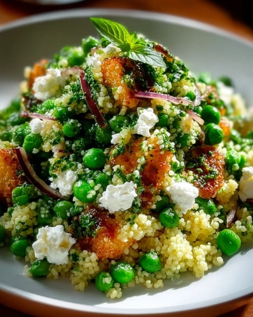 Spring Pea Feta Couscous Salad: 5 Easy & Fresh Secrets 2 Spring couscous salad served with peas and feta