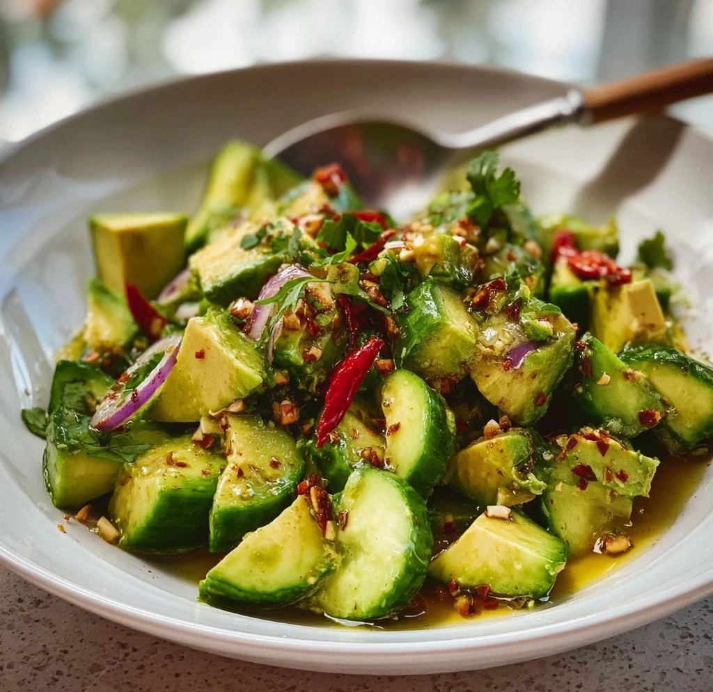 Creamy Cucumber Avocado Salad Recipe