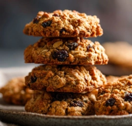 Soft Oatmeal Raisin Cookies cooling on rack