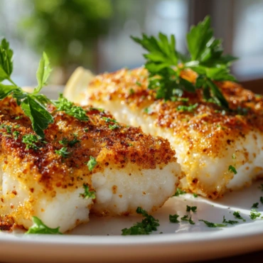 Air Fryer Fish Fillets Recipe: Easy Crispy Fish in 15 Minutes 4 Air fryer fish fillets with lemon and parsley served on a plate