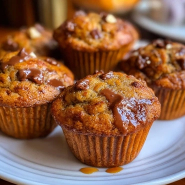 Delicious brown butter banana muffins fresh out of the oven