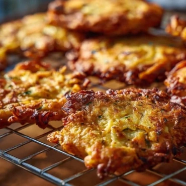 Crispy cabbage fritters served on a plate with dipping sauce