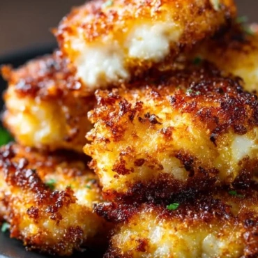 Cheesy Cottage Cheese Bites 2 Cheesy cottage cheese bites served on a plate, ideal for snacking.