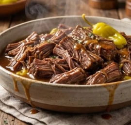 Delicious Mississippi Pot Roast served with vegetables