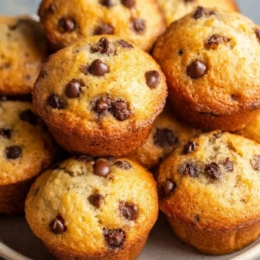 Moist mini chocolate chip muffins baked to perfection with chocolate chips