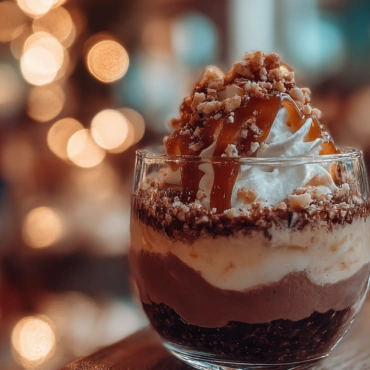 Delicious Peanut Butter Cup Cottage Cheese Mousse served in a dessert bowl.