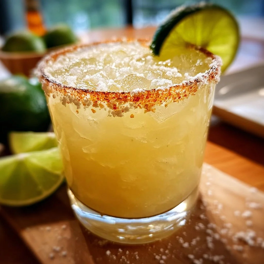 Smoky Agave Margarita Mocktail served in a stylish glass with a garnish.