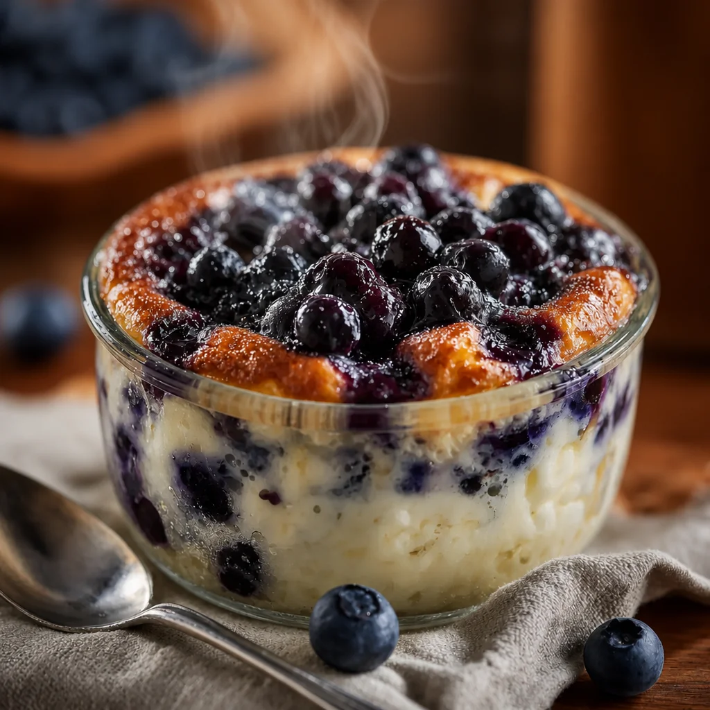 Delicious Blueberry Cottage Cheese Breakfast Bowl topped with fresh berries.