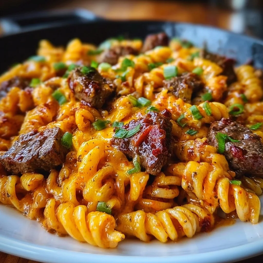 cheesy spicy cajun steak pasta skillet 2026 05 16 031535