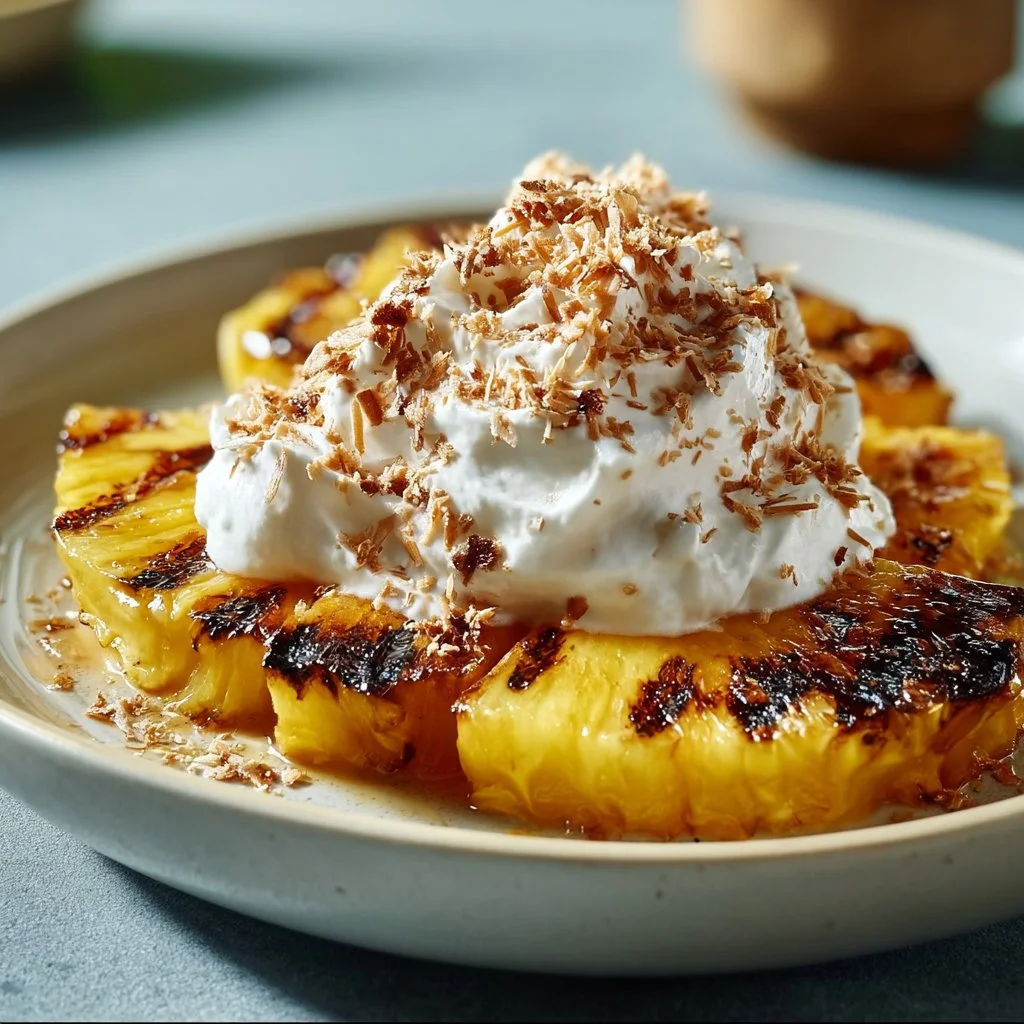 Delicious Grilled Pineapple with Coconut Cinnamon Whipped Cream 3 Delicious Grilled Pineapple with Coconut Cinnamon Whipped Cream