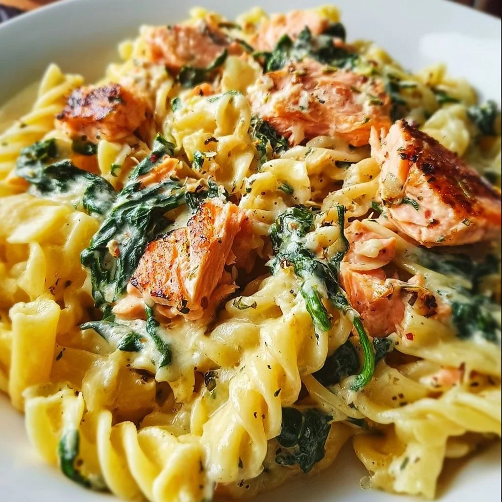 Delicious Salmon Pasta with Spinach for Quick Home Comforts