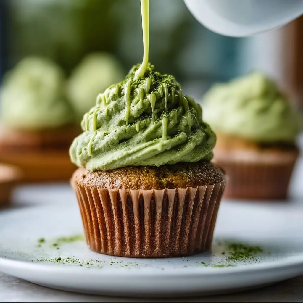 Fluffy Matcha Cupcakes