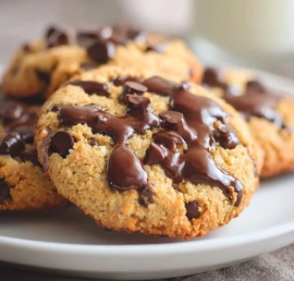 Gluten free vegan chocolate chip cookies fresh out of the oven