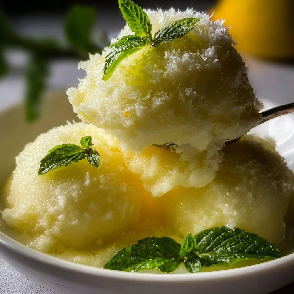 Lemon Basil Sorbet