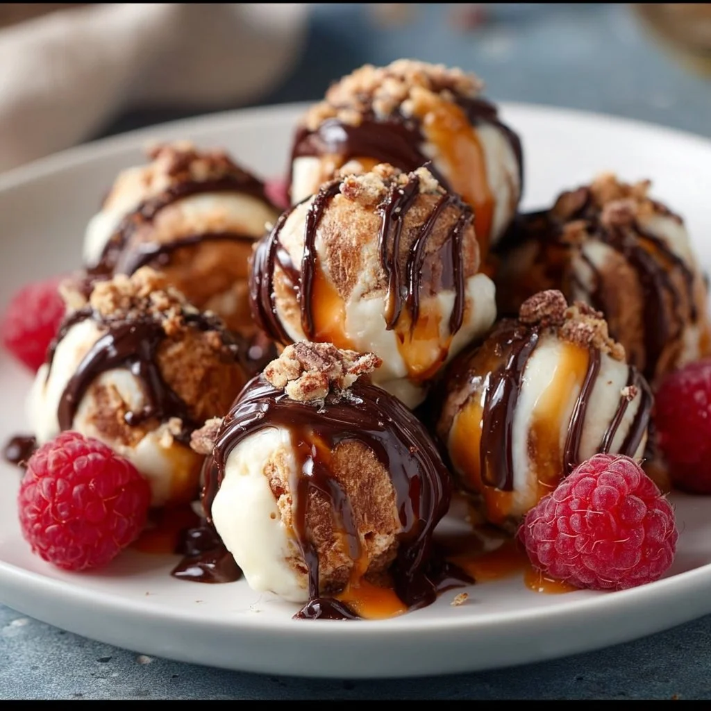 Magic Shell Frozen Yogurt Bites with chocolate coating for a delicious dessert