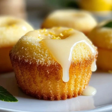 Mini Lemon Drop Cakes That Brighten Up Your Day 3 Mini lemon drop cakes with bright yellow frosting and fresh lemon slices.