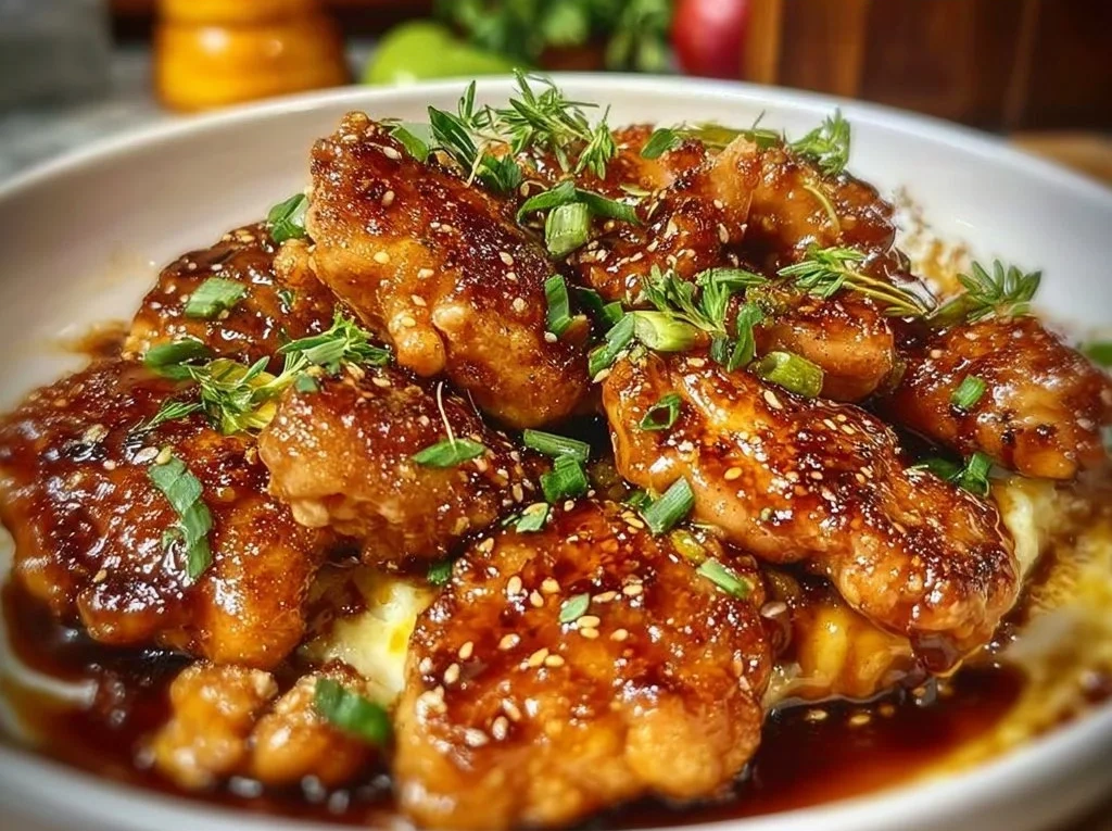 Delicious Hawaiian Shoyu Chicken served with rice and vegetables.