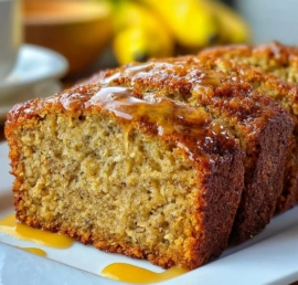 Freshly baked Vegan Banana Bread in an air fryer, ideal for healthy snacking.