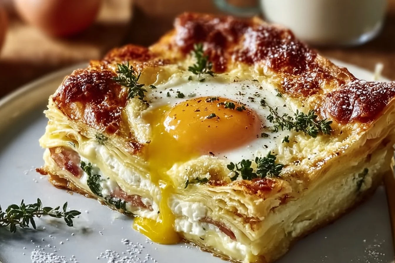 Baked Eggs Napoleon