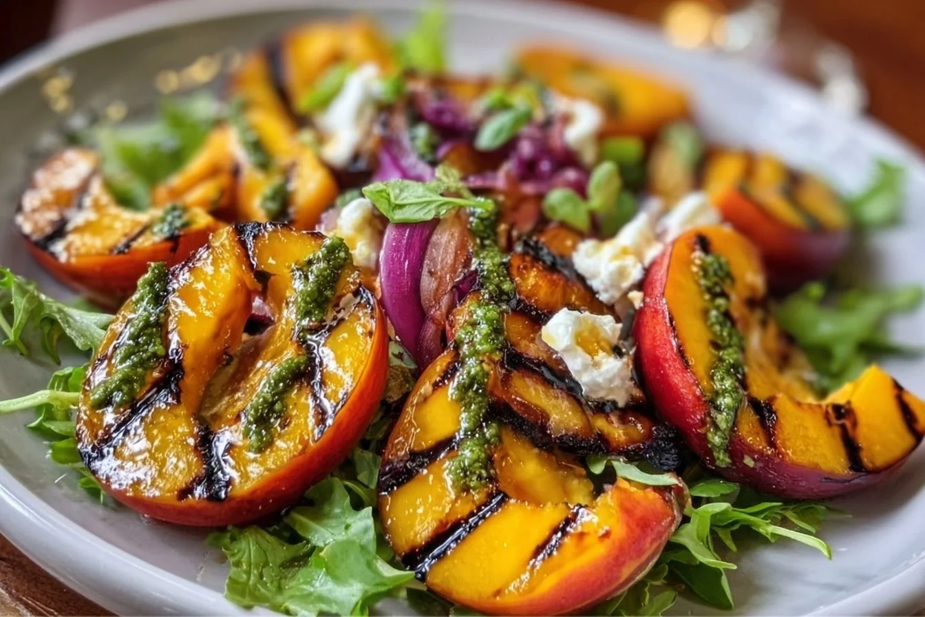 grilled-peach-salad-with-honey-vinaigrette