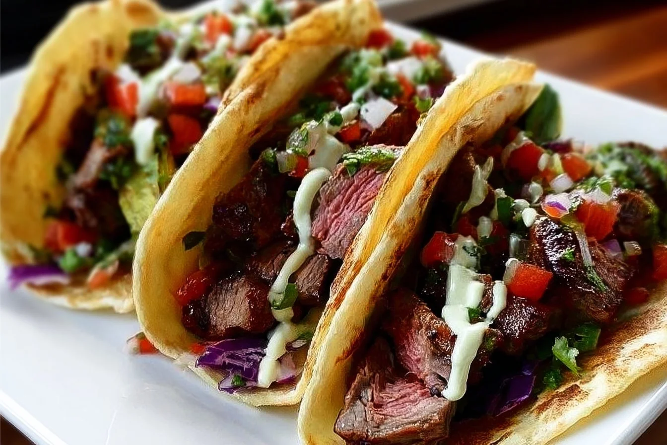 Healthy Steak Tacos: Easy 25-Minute High-Protein Dinner Recipe 2 Healthy Steak Tacos
