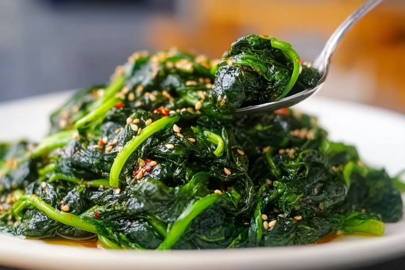 Korean Spinach Side Dish (Sigeumchi Namul)