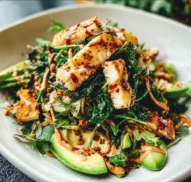 Delicious Miso Crunch Salad with fresh vegetables and a savory dressing