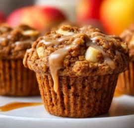 Apple Cinnamon Protein Muffins featured