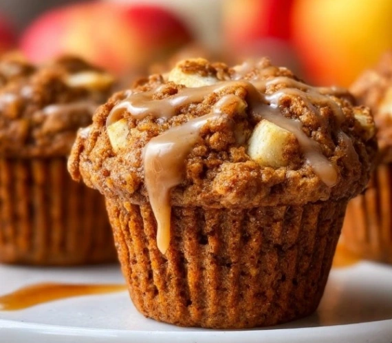 Apple Cinnamon Protein Muffins featured