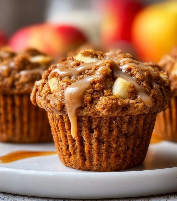 Apple Cinnamon Protein Muffins featured