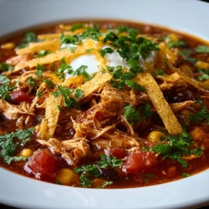 Chicken Tortilla Soup Recipe serving
