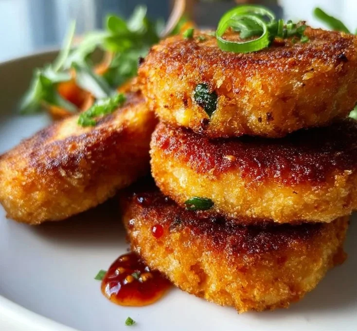 Crispy Japanese fried tofu patties served as a healthy snack option