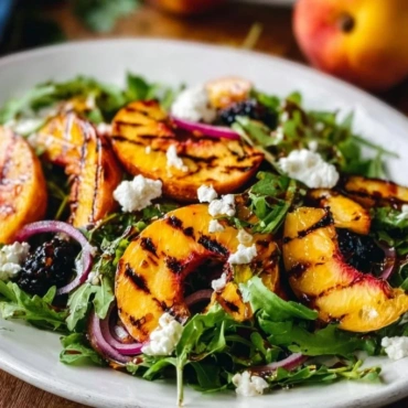 Grilled Peach Salad: Amazing 25-Minute Summer Recipe 2 Delicious grilled peach salad with fresh greens and vibrant toppings