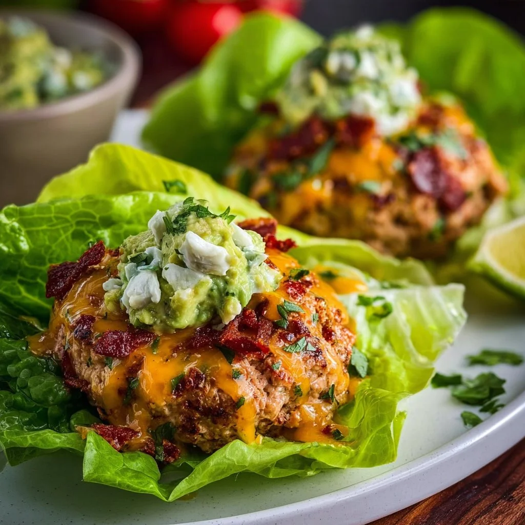 Turkey Burger Lettuce Wraps featured