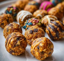 Variety of Energy Bites in 10 unique flavors for a healthy snack.