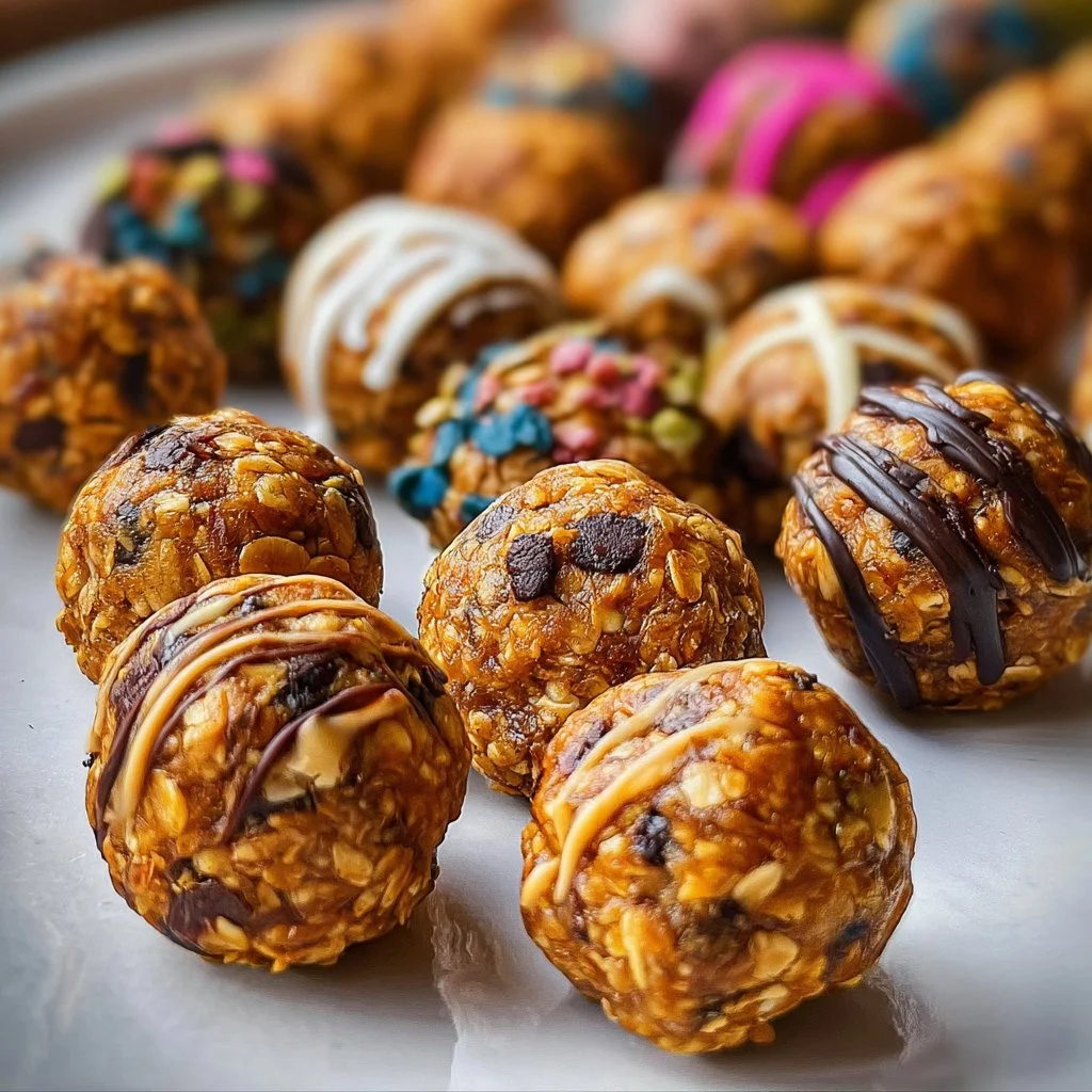 Variety of Energy Bites in 10 unique flavors for a healthy snack.