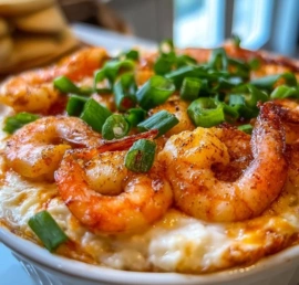 Delicious shrimp cocktail dip served with fresh vegetables and crackers