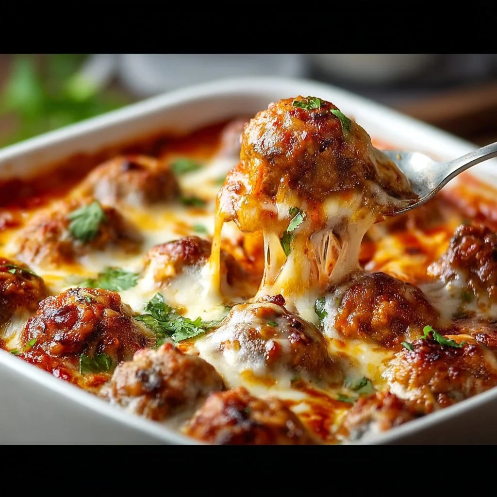 Dump and Bake Meatball Casserole