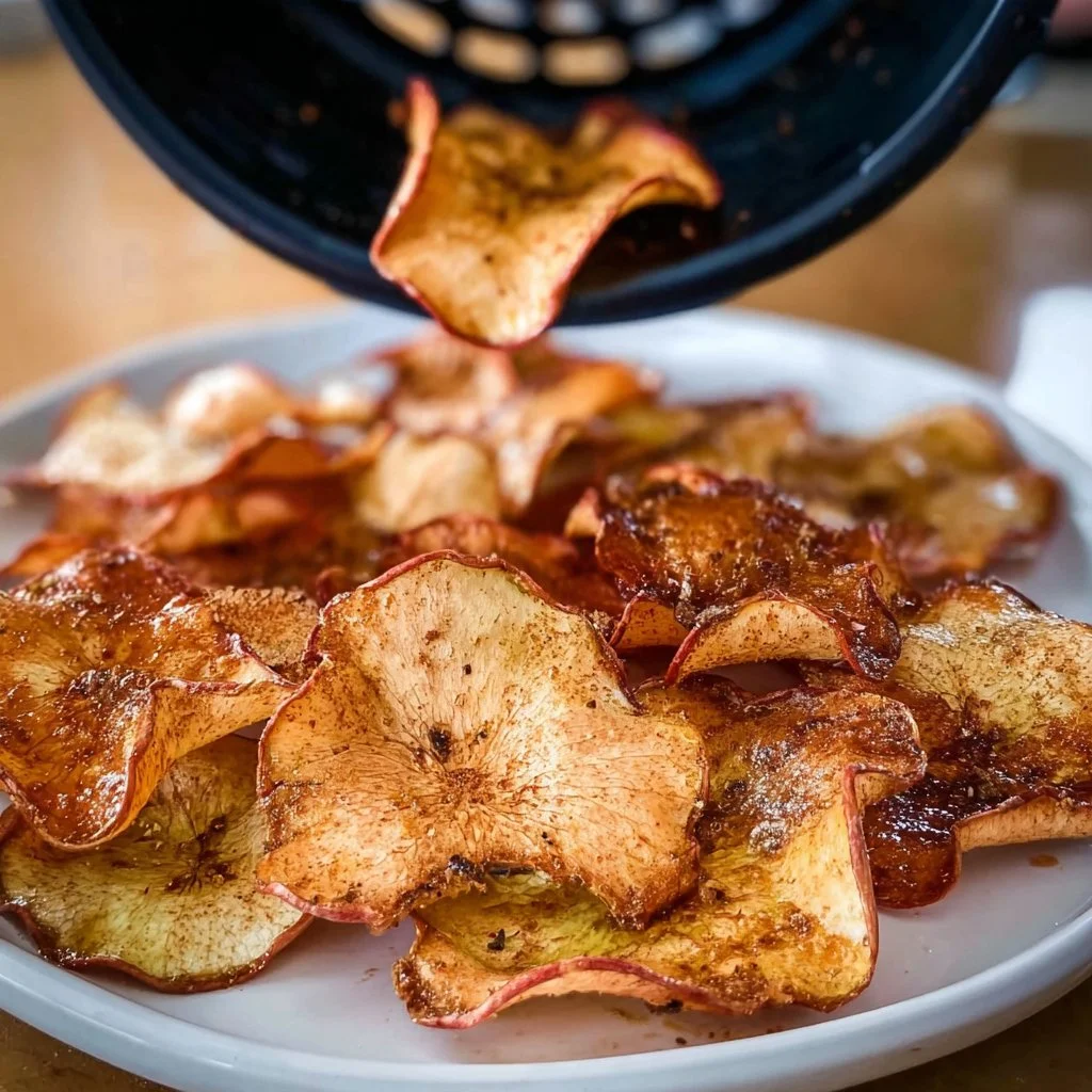 Easy Air Fried Apple Chips