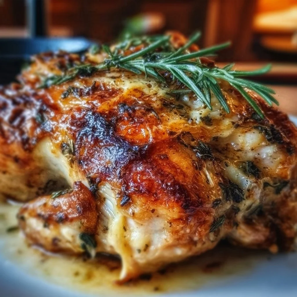 Easy Roasted Chicken with Garlic and Herbs
