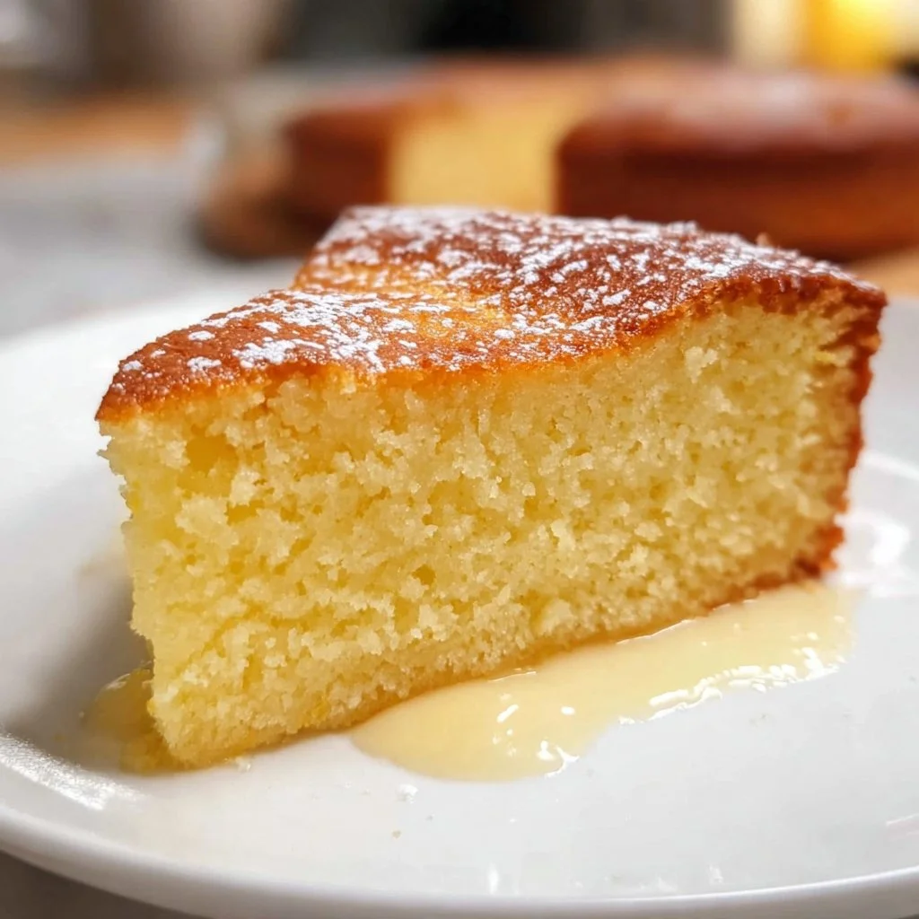 Perfectly Moist Lemon Ricotta Cake topped with fresh lemon zest