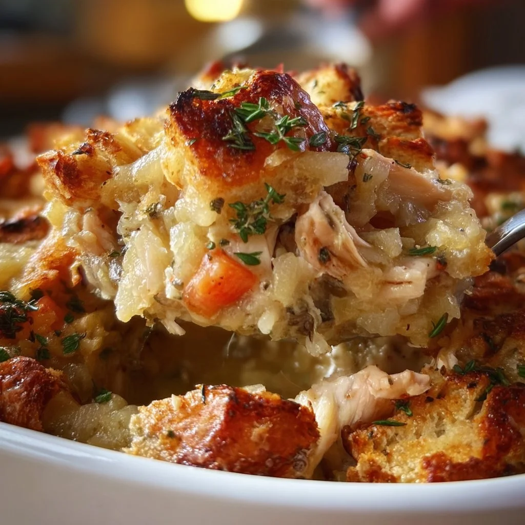 Rotisserie Chicken and Stuffing Casserole 3 Rotisserie Chicken and Stuffing Casserole